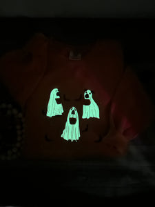 Spooky dogs embroidery sweatshirt, glow in the dark